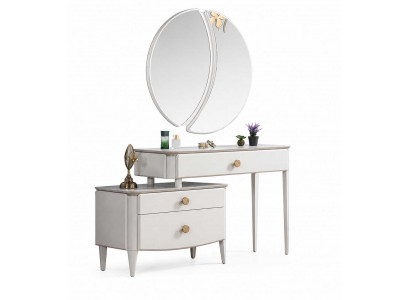 Moderner Schminktisch mit Spiegel Toilettentisch Make-up-Tisch Frisiertisch