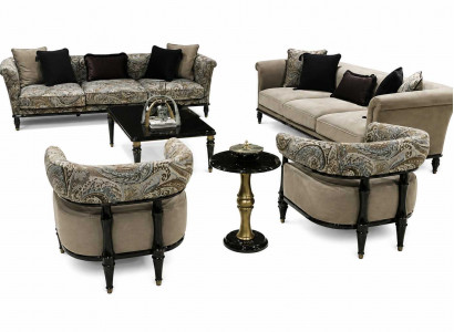 Wohnzimmer Sitzmöbel Sofagarnituren 3+3+1+1 Sitzer Moderner Couchtisch