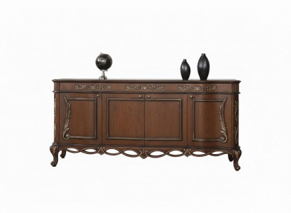 Exklusives Braunes Barock Sideboard Edle Anrichte Holzkommode