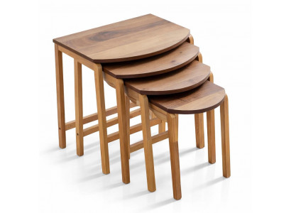 Einstecktisch Braun Klassische Farbe Holzplatte Holzbeine Holzgestell