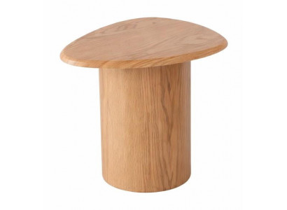Beistelltisch Moderner Stil Hellbraun Holzbeine Holzplatte Runder Tisch