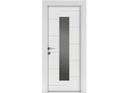Elegante weiße Innentür Holztür mit Glas Hochwertige Türen für Ihr Zuhause