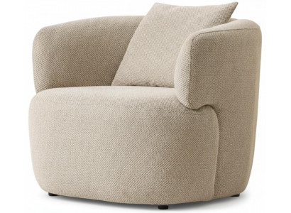 Sessel Moderner Stil Beige Holzrahmen Elegantes Design Polstersessel