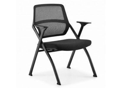 Moderne Seminarstuhl mit ergonomischer Netzrückenlehne und Armlehnen