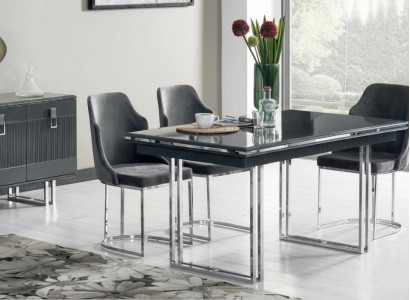 Modernes Esszimmer-Set mit Tisch und 4 Stühlen, 5-teilig