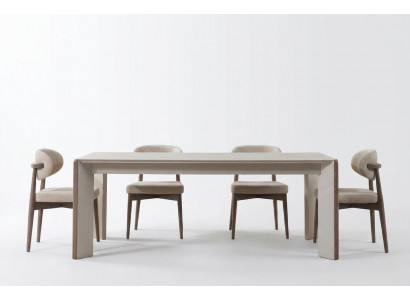 Esstisch Moderner Stil Beige Farbe Geräumiger Tisch Verfeinerter Stil