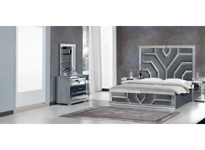 Modernes Schlafzimmer-Set mit Bett und praktischem Schminktisch