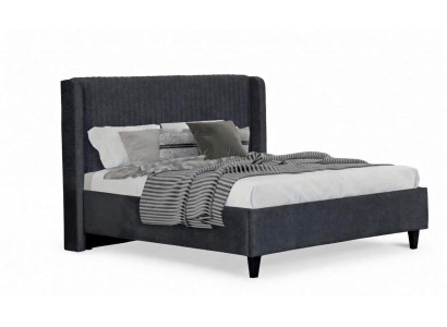 Bett Schwarz Modern Bequem Holz Stilvoll Ästhetisch Mit Stauraum