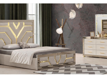 Schlafzimmer -Set 2-tlg. – Bett & Schminktisch im modernen Stil