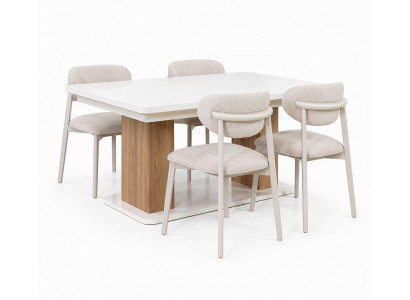 Moderne Esszimmergarnitur Exklusiver Esstisch Designer Polsterstühle