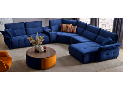 Modernes U-Ecksofa Set mit Couchtisch