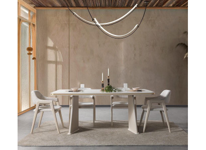 Esstisch 4x Stühle Esszimmer Stil modern Farbe weiß neu praktisch
