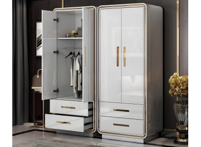 Luxus Kleider Schrank Designer Hochglanz Kleiderschränke Möbel Wohnen Holz Neu