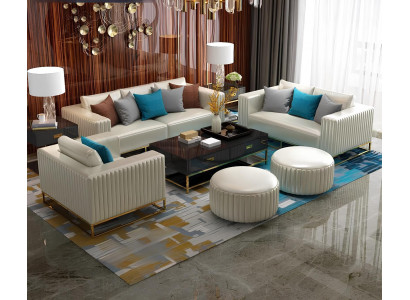 Garnitur Couch Polster Stoff Sofa Couchen Polster Sitz Garnituren 3+2+2 Designer