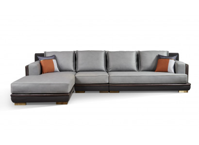 Ecksofa Leder Sofa Polstergarnitur Moderne Couch Wohnlandschaft L form Design