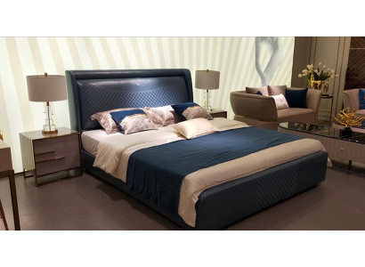 Moderne Doppelbett Betten Polster Leder Designer Ehe Modernes Bett Bettgestell