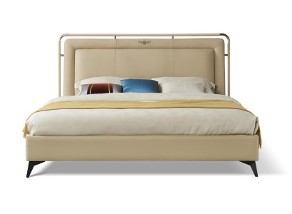 Bett Polster Klassisches Doppelbett 180x200cm Holz Hotel Betten Schlafzimmer Neu