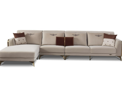 Designer Ecksofa Wohnzimmer Eckgarnitur Couch Sofa Polster Eck Sofas Couchen Neu