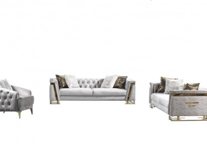 Sitzgarnitur Wohnlandschaft Sofa-Set Wohnzimmergarnitur Sofas Polstergarnitur