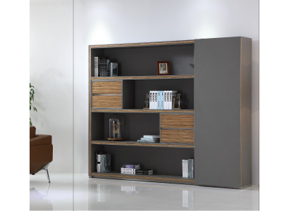 Großer Holzschrank in Schwarz für modernes Wohn- und Schlafzimmer