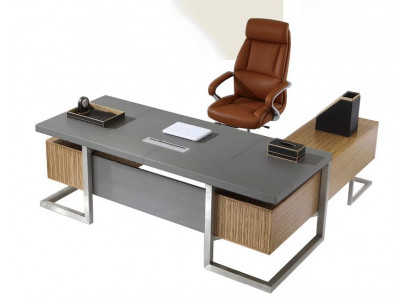 Leder Sessel in Schwarz mit Edelstahlrahmen – modernes Design