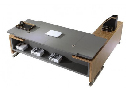 Holz-Schreibtisch in Schwarz für modernes Arbeitszimmer