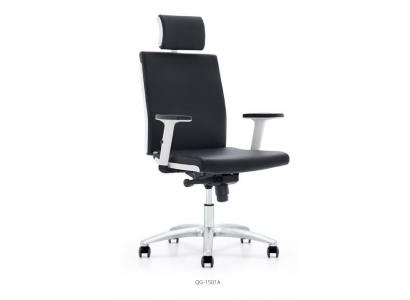 Leder-Sessel in Schwarz modern eleganter Stil