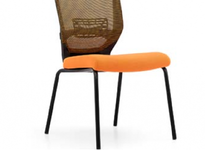 Stoffstuhl in Grau mit Edelstahlgestell modern und elegant