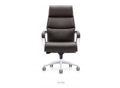 Elegante schwarze Leder-Couch mit Edelstahlrahmen für modernes