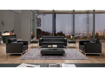 Kunstleder Sessel in Beige Modern Elegant