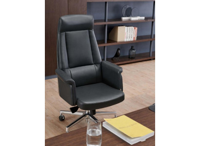 Kunstleder Sessel in Schwarz modern eleganter Sitzkomfort