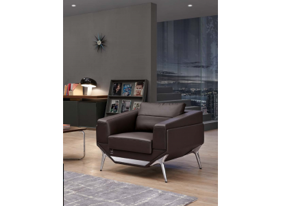 Kunstleder Sessel in Schwarz modern eleganter Sitzkomfort