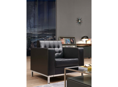 Kunstleder-Sessel in Grau modern, komfortabel und stilvoll