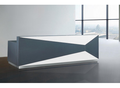 Großer Rezeption aus MDF und Rostfreiem Stahl in Modernem Design