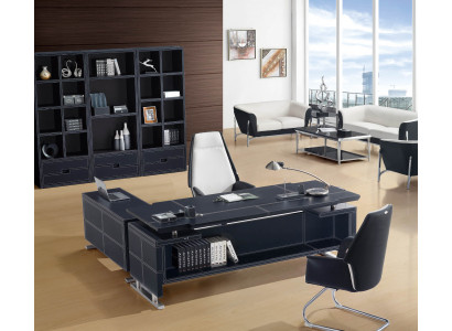 Moderner Aktenschrank aus MDF und Edelstahl in Holzoptik