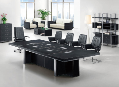 Leder Chesterfield-Sofa modern in Schwarz