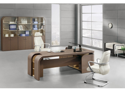 Moderner Eckschreibtisch aus MDF, PVC und Edelstahl in Schwarz