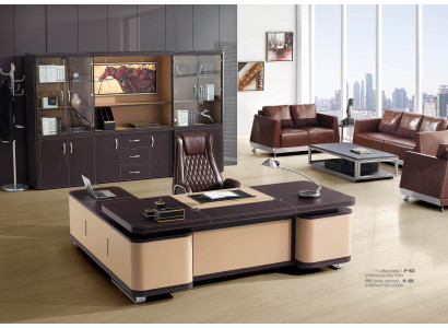 Eckschreibtisch aus MDF und PVC in modernem Design, schwarz