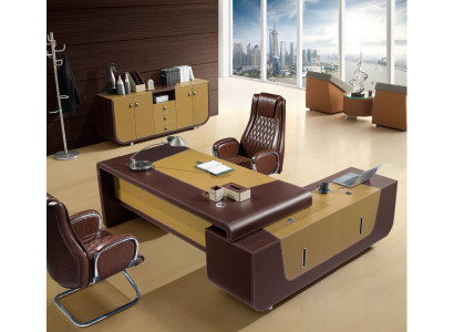 Eckschreibtisch aus MDF und PVC in modernem Design