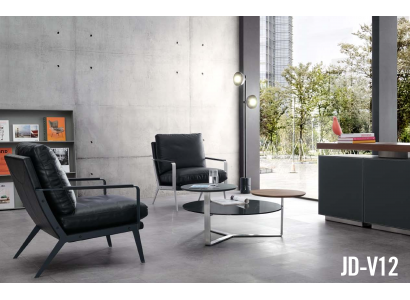 Kunstleder Sessel in Grau modern, komfortabel und stilvoll