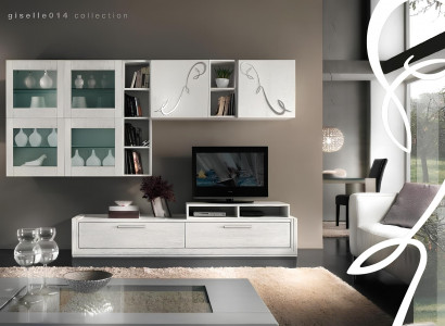 Wohnzimmer Wohnwand tv Wand Anbauwand Möbel  rtv Wohnwände Schrank Regal Möbel
