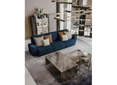 Sofa 3 Sitzer Couchtisch Glasmöbel Wohnzimmermöbel Sofa Möbel Italien Bizzotto