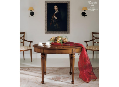 Ovale Esszimmer Tische Möbel Esstisch Luxus Rund Tisch Massiv Holz Italien Neu