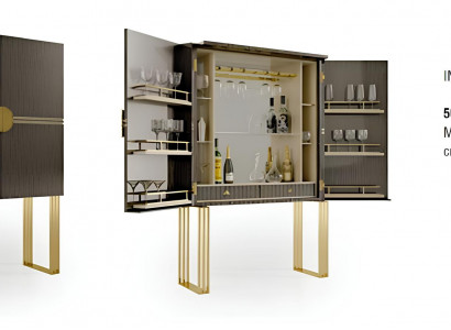 Hausbar Wohnzimmer  Regal Möbel Holz Haus Wand Schrank Bar Barschrank Vitrine