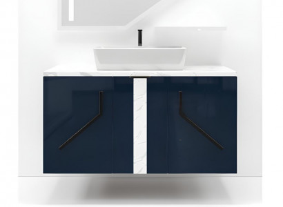 Blauer Badezimmerschrank Badezimmermöbel Regal Badezimmerschrank Holzregale
