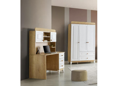 Set Kleiderschrank + Schreibtisch praktische Möbelkombination für jeden Raum