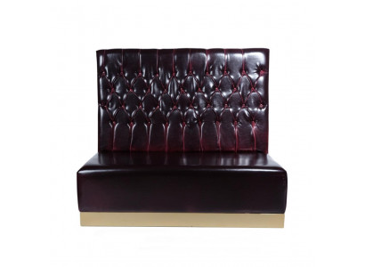Leder 2-Sitzer Sofa in elegantem Braun