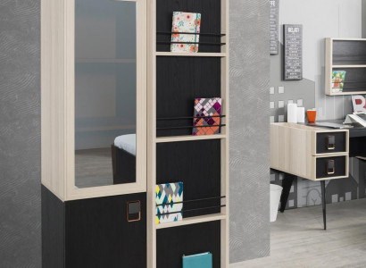 Bücher Regal Schwarz Jugendzimmer Regale Schrank Holz für Möbel Neu