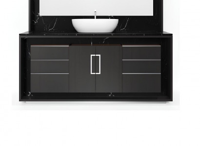 Schwarzer Badezimmerschrank Badezimmermöbel Regal Badezimmerschrank Holzregale