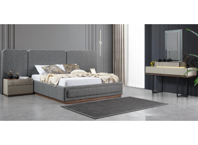 Bett 2x Nachttische Schminktisch Luxus Designermöbel Bettgarnitur 4-tlg.